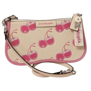 NWOT Coach Coachtopia The I Summer Turned Pretty Wavy Shoulder Bag Pink Cherry